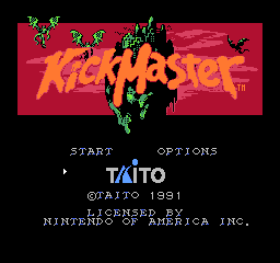 Kick Master Title Screen